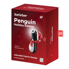 Вакуумний кліторальний стимулятор Satisfyer Penguin Holiday Edition, у шапочці та шарфі SO8777 фото