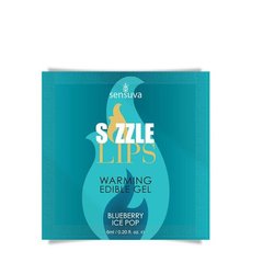 Пробник массажного геля Sensuva - Sizzle Lips Blueberry Ice Pop (6 мл) SO7831 фото
