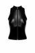 Топ Noir Handmade F324 Glam, S, black, халтер, на блискавці, вінілові вставки, комір-стійка SX0375 фото 6