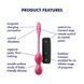Вагінальні смарт-кульки з вібрацією Satisfyer Love Birds 2 Connect App Red, 86 г, пульт ДК SX0571 фото 3