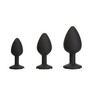 Набір силіконових анальних пробок BMS Roses Til&rsquo; Dawn Silicone Anal Plug Kit Starter Kit Black SX3150 фото