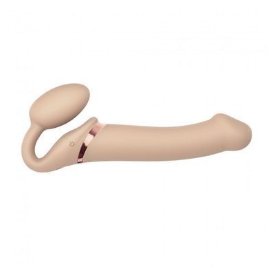 Безремінний страпон з вібрацією Strap-On-Me Vibrating Flesh L, діаметр 3,7см, пульт ДК, регульований SO3828 фото