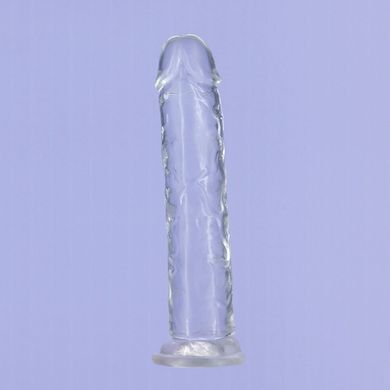 Прозорий фалоімітатор на присосці ADDICTION Vertical Dong 7&Prime;, віброкуля в подарунок SO5577 фото