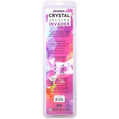 Фентезійний фалоімітатор Doc Johnson Crystal Jellies - Invader Dong 8.5 Inch - Pink SX4448 фото