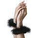 Наручники металеві Adrien Lastic Handcuffs Black з чорною пухнастою обробкою AD30329 фото 2