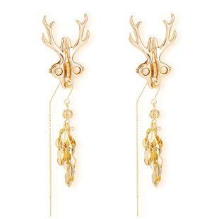 Затискачі для сосків LOCKINK SEVANDA Stag Adjustable Nipple Clamps, золотисті, зі знімними підвісками SX0878 фото