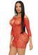 Leg Avenue Heart net mini dress OS Red SO7885 фото 4