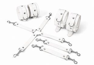 Набір для БДСМ Feral Feelings BDSM Kit 3 White, наручники, поножі, хрестовина SX3980 фото