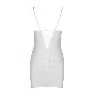 Сорочка з вирізами на грудях + стринги LOVELIA CHEMISE white XXL/XXXL - Passion SO4764 фото