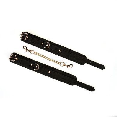 Поножі Liebe Seele Boudoir Amor Ankle Cuffs Black, знімний з&rsquo;єднувальний ланцюжок SX1670 фото