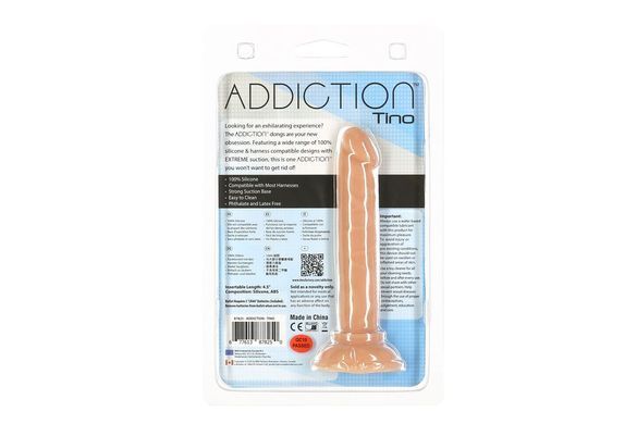 Фалоімітатор ADDICTION - Tino &ndash; 5.25&rdquo; Silicone Dildo SO7754 фото