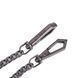 Нашийник з повідцем LOCKINK Tied Collar with Leash Set, чорний, ланцюг зі шкіряною петлею та карабіном SX0829 фото 8