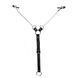 Затискачі для сосків з фіксацією на мошонці Nipple Clamps for Men, Еко шкіра SO5146 фото 2