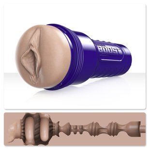 Мастурбатор-вагіна Fleshlight Boost Bang Light Medium Flesh, плаваючі кільця Turbo Tech SO8155 фото