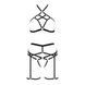 Комплект білизни MORGAN SET OpenBra black XXL/XXXL - Passion Exclusive: стрепи: трусики, ліф, пояс PS23903 фото 5