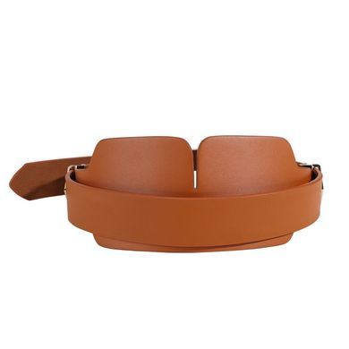 Маска на очі LOCKINK Blindfold Kit, коричнева, натуральна шкіра, регульований обсяг SX0832 фото