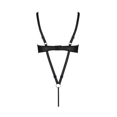 Боді з екошкіри CELINE BODY black S/M &mdash; Passion: з доступом, відкритий SO6404 фото