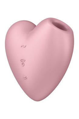 Вакуумний стимулятор-серце з вібрацією Satisfyer Cutie Heart Light Red SO6286 фото