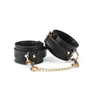 Поножі Liebe Seele Black Organosilicon Anklecuffs, екошкіра SO9486 фото