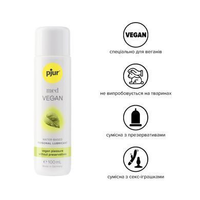 Лубрикант на водній основі pjur MED Vegan glide 100 мл &mdash; тільки веганські інгредієнти PJ12690 фото