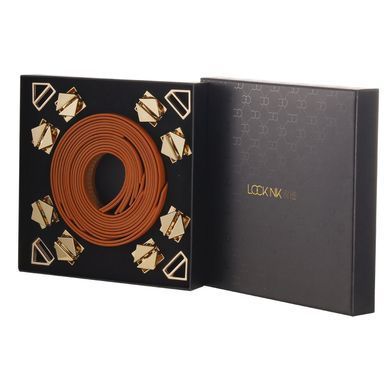 Набір для бондажу LOCKINK 8-Bondage-Straps Restraint Set, коричневий, 8 ременів з натуральної шкіри SX0834 фото