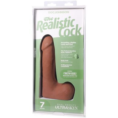 Фалоімітатор Doc Johnson The Realistic Cock ULTRASKYN - 7 Inch with Balls Caramel SX4456 фото