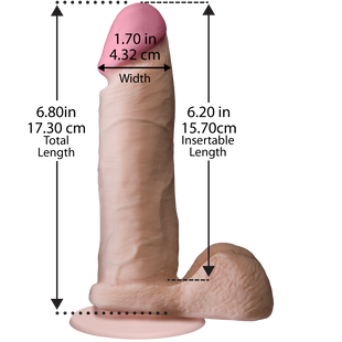Фалоімітатор Doc Johnson The Realistic Cock 6 inch White &ndash; ULTRASKYN, Vack-U-Lock, діаметр 4,3 см SO1550 фото
