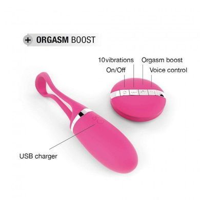 Виброяйце Dorcel Secret Delight Magenta з пультом ДК, з турборежимом і голосовим керування SO3078 фото