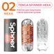 Мастурбатор Tenga Spinner 02 Hexa з пружною стимулювальною спіраллю всередині, стандартна спіраль SO2747 фото 4