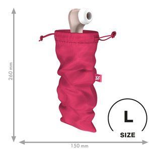 Мішечок для секс-іграшок Satisfyer Treasure Bag L, рожевий, на шнурку SX0551 фото