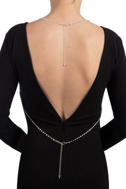 Сріблястий ланцюжок для бюста Bijoux Pour Toi &ndash; Elena Silver зі стразами SO5987 фото