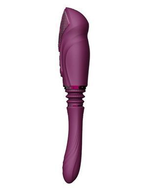 Компактна смарт секс-машина Zalo &ndash; Sesh Velvet Purple, 2 насадки, пульт ДК, кристал Swarovski SO9555 фото