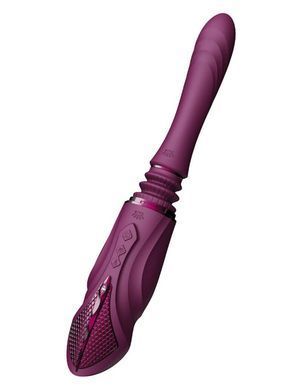 Компактна смарт секс-машина Zalo &ndash; Sesh Velvet Purple, 2 насадки, пульт ДК, кристал Swarovski SO9555 фото