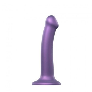 Насадка для страпона Strap-On-Me Mono Density Dildo Violet M, диам. 3,3см, одношаровий силікон, гнуч SO3570 фото