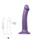 Насадка для страпона Strap-On-Me Mono Density Dildo Violet M, диам. 3,3см, одношаровий силікон, гнуч SO3570 фото 3