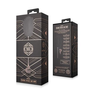 Лоскітка з металевим флогером Rosy Gold - Feather Tickler & Whip SX3909 фото