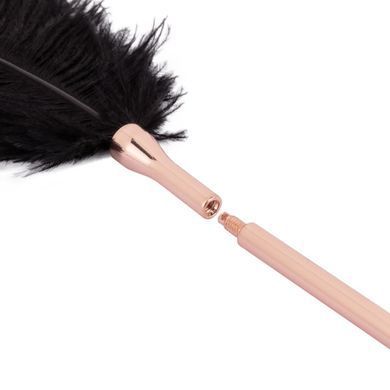 Лоскітка з металевим флогером Rosy Gold - Feather Tickler & Whip SX3909 фото