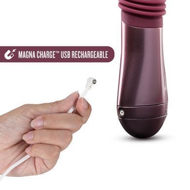 Пульсатор для точки G Blush Temptasia &ndash; Trixie Thrusting Dildo &ndash; Wine Red, 3 швидкості SO8835 фото