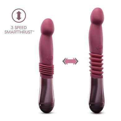 Пульсатор для точки G Blush Temptasia &ndash; Trixie Thrusting Dildo &ndash; Wine Red, 3 швидкості SO8835 фото
