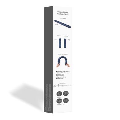 Фалоімітатор подвійний Strap-On-Me DOUBLE DONG REALISTIC DILDO - SNAKY METALLIC COLOR SX1389 фото