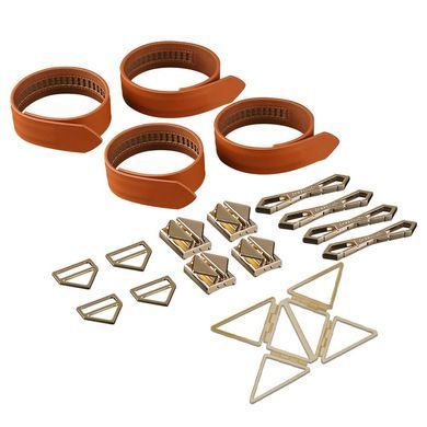 Набір фіксаторів для рук та ніг LOCKINK Hogtie Set, коричневий, ремені з натуральної шкіри SX0840 фото