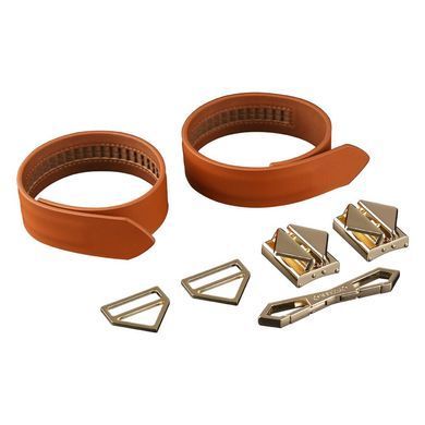 Набір фіксаторів для рук та ніг LOCKINK Hogtie Set, коричневий, ремені з натуральної шкіри SX0840 фото