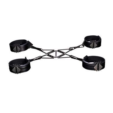 Набір фіксаторів для рук та ніг LOCKINK Hogtie Set, чорний, ремені з натуральної шкіри SX0841 фото
