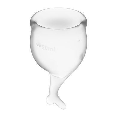 Набір менструальних чаш Satisfyer Feel Secure (transparent), 15мл і 20мл, мішечок для зберігання SO3994 фото