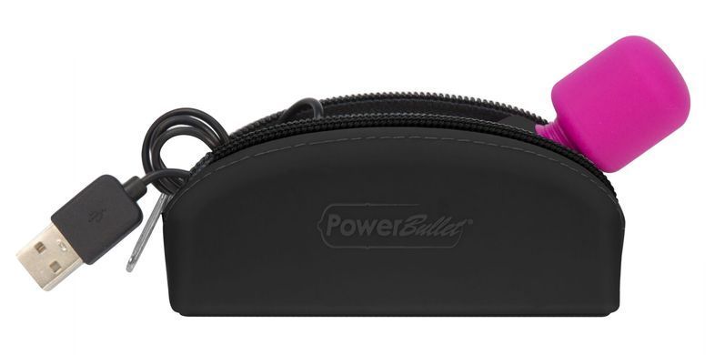 Міні вібромасажер PalmPower Pocket з чохлом на блискавці, водостійкий, перезаряджається, довжина 9 с SO2735 фото