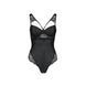 Боді з еко-шкіри та мережива Loona Body black XXL/XXXL - Passion SO5357 фото 3