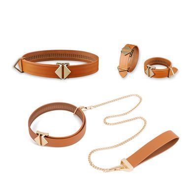 Сумка для секс-іграшок LOCKINK Mysterious Square Kink Bag, коричнева, набір для бондажу в комплекті SX0842 фото