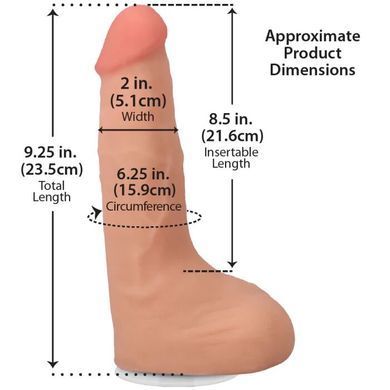 Фалоімітатор, що кінчає Doc Johnson The Realistic Cock ULTRASKYN - Squirting 9,5 Inch Vanilla SX4465 фото