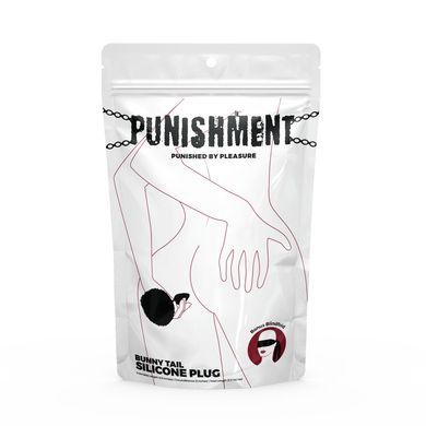 Анальна пробка з кролячим хвостиком Punishment &ndash; Bunny Tail Silicone Anal Plug &ndash; Black, 4,8 см SX2235 фото