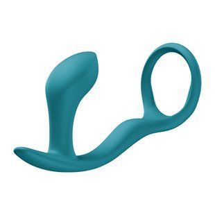Анальна пробка з ерекційним кільцем Fun Factory BOOTIE RING Bottle Green SX3690 фото